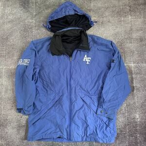 Men's Vintage 90's Champion Air Force Falcons AFA Windbreaker Parka Jacket Sz XL